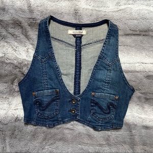 Anchor Blue Jean Vest M
